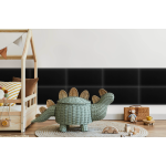 Polsterpaneel aus Kunstleder, schwarz Polsterpaneel aus Kunstleder, schwarz